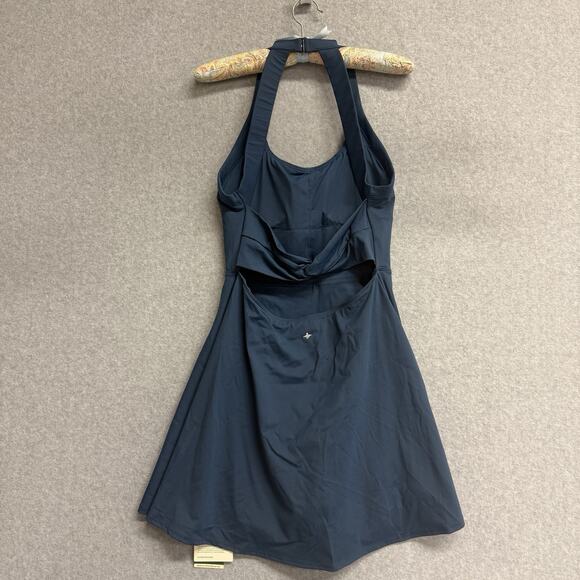 Halara Softlyzero Romper Skort Pockets Cool Touch Blue Medium NEW NWT - Picture 3 of 8